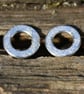 Silver stud earrings circles - Image 5