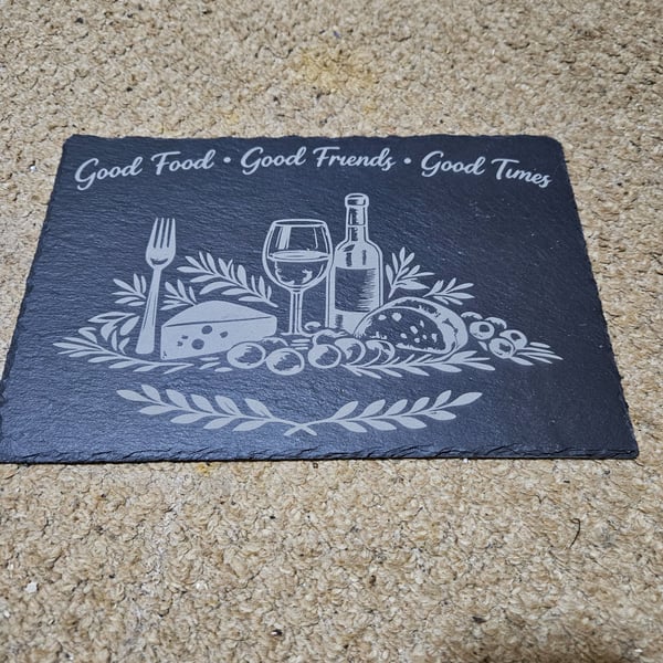 engraved food platter