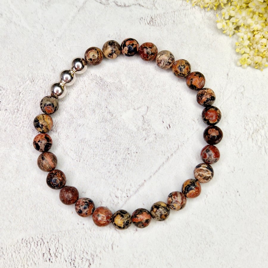 Leopardskin Jasper Bracelet