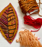 Textile Leaf Hand Embroidered Brooch - Image 2