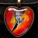 Art Handmade glass and metal pendant SSH It's David Bowie one off design