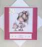 Pretty girl with cake birthday card - Image 4