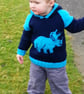 Knitting Pattern Dinosaur Hoodie (Triceraptops).  Digital Pattern - Image 5