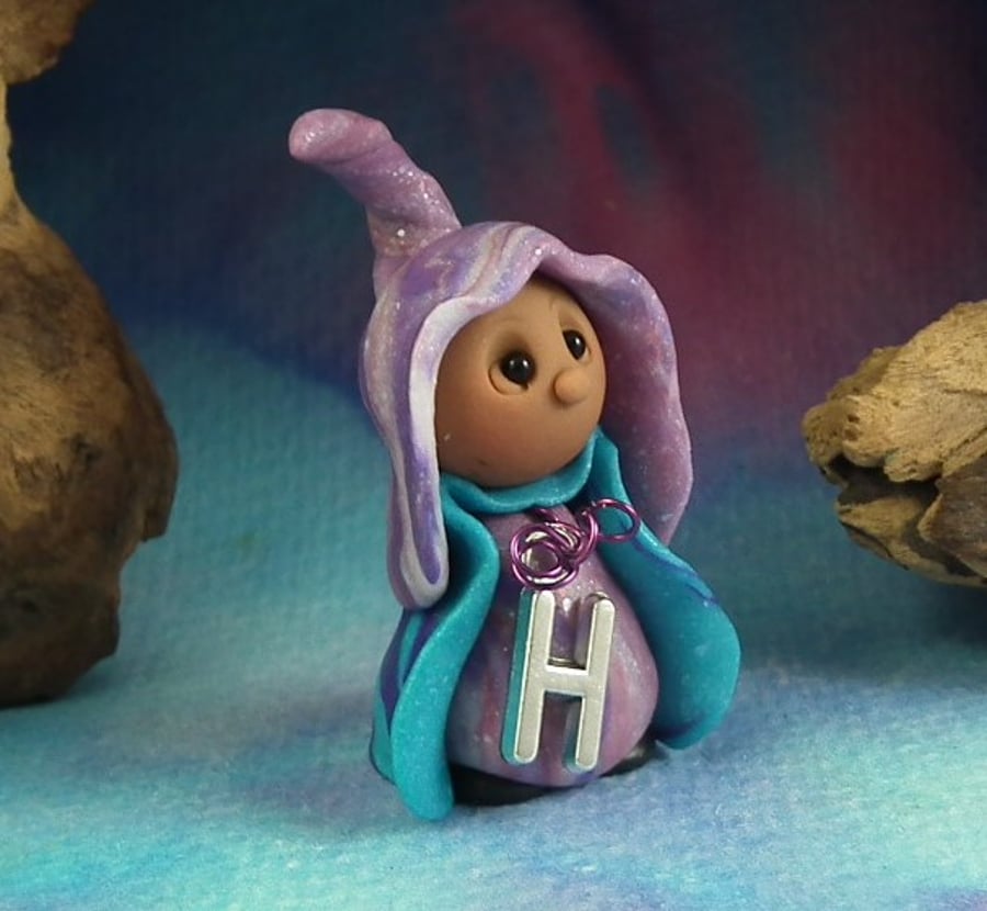 Alphabet Initial Gnome choice of letter OOAK Sculpt by Ann Galvin