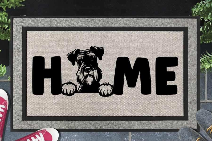 Giant Schnauzer Home Door Mat No.1 - All Weather Welcome Mat - 45x70cm 