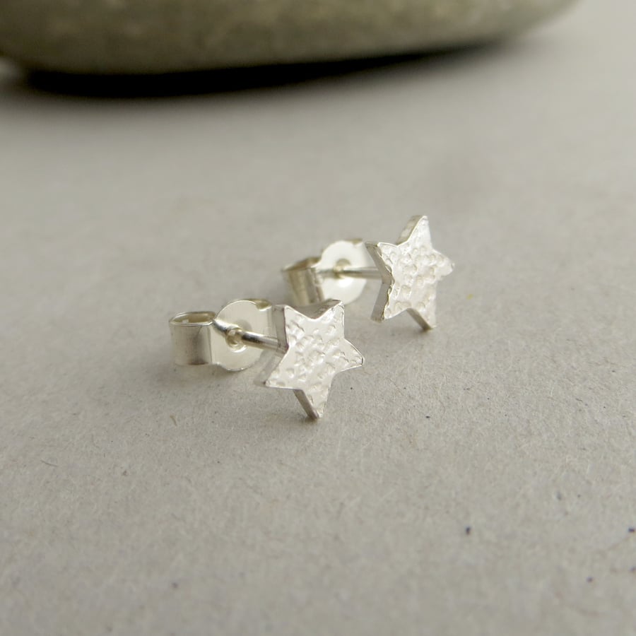 Sterling silver star hot sale stud earrings