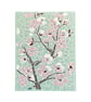 Mosaic Floral Art - Cherry Blossom Mosaic Wall Plaque in Pink and Pistachio  - Image 10