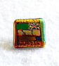 Dichroic Luxury Fused Glass Patchwork Brooch L005 Handmade 