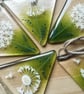 Hand Drawn Dandelion Glass Bunting: Garden Decor - Image 2