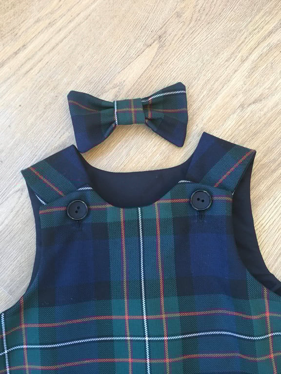 Ferguson Tartan Pinafore Dress and Hair Bow