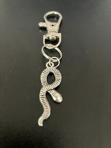 snake keyring bag charm zip puller swivel clip on key chain lanyard