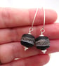 black wrapped lampwork glass earrings - Image 3