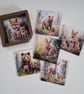 Woodland Animal Coasters Set of Six with Holder Box