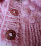  Bobble Design Hand Knitted Baby Girl's Aran Cardigan 6-12 mths size - Image 5