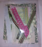 Pink, green and cream slow stitching kit  - Image 2