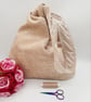 Cream leaf reversible knot bag,  handbag,  tote bag.  - Image 6