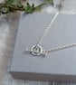 Sterling Silver T Bar Necklace - JBJ2068 - Image 4
