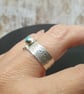 Sterling Silver 925 Floral Textured Larimar Ring Full Hallmark - Image 8
