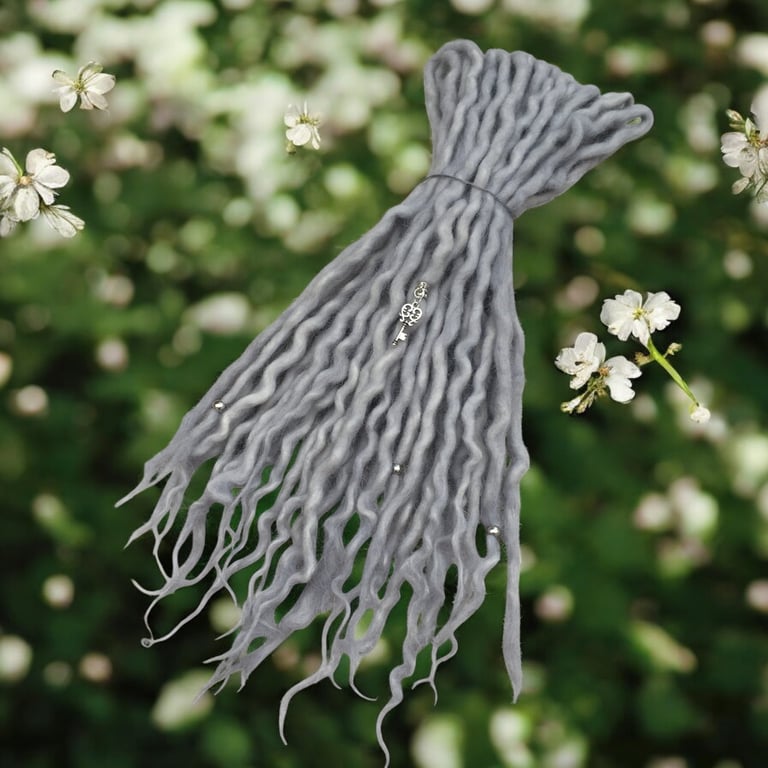 Silver Grey - Wool Dreadlocks - Choose Your Amount and Length - SE or DE