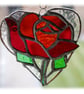 Red Rose Heart Suncatcher Stained Glass 012 - Image 5