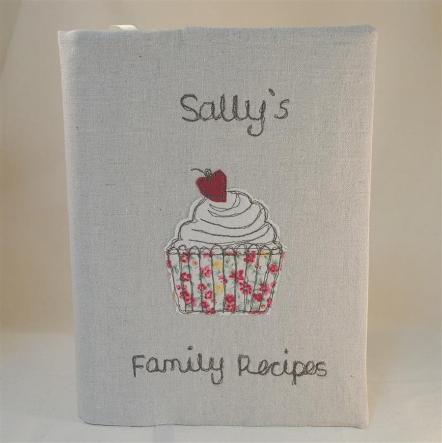CUSTOM ORDER FOR KATHY  Recipe Notebook Personalised A5 Linen