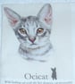 Ocicat, Somali, Burmilla and Norwegian Forest cats portraits cushion  - Image 2