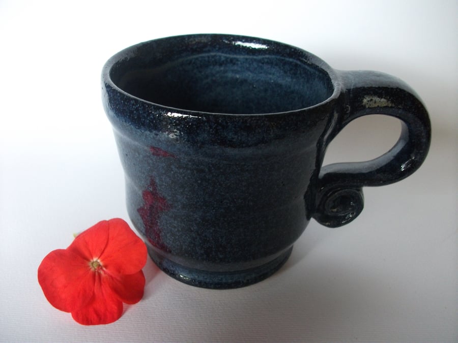 Beautiful Blue Mugs Ceramic Pottery