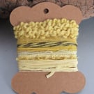 Small Chunky Yellow Weld Natural Dye Textured Thread Pack