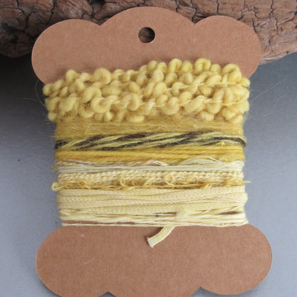 Small Chunky Yellow Weld Natural Dye Textured Thread Pack