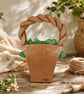 Large Orange Basket Handcrafted wall hanging clay decor fruit basket - Image 5