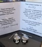 Grey Silver Glass Facted  Tearsdrop   Sterling Silver  Earrings - Image 4