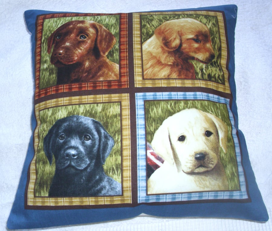 Labrador Puppy love cushion.B