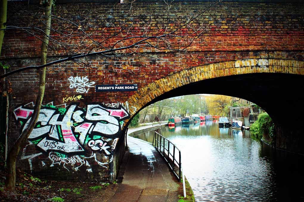 Graffiti Street Art Regent's Canal Camden London Photograph Print