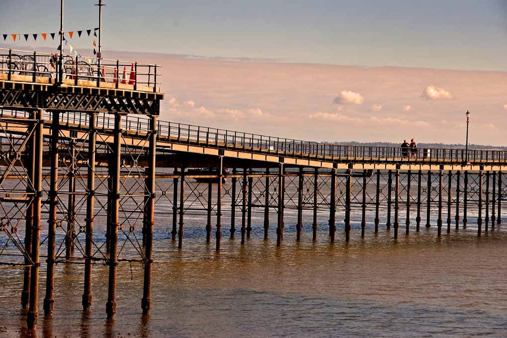 Southend on Sea Pier Three Shells Beach Essex UK 18"x12" Print