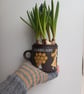 Hand knitted fingerless mitts  - Image 2