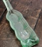 Handmade Fused Glass Wavy Recycled Wine Bottle Dish - Slumped Bottle Spoon Rest - Image 4