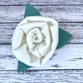 Linen Rose Brooch