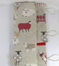 Straight and circular knitting needle case with red sheep, knitting needle pouch - Image 7