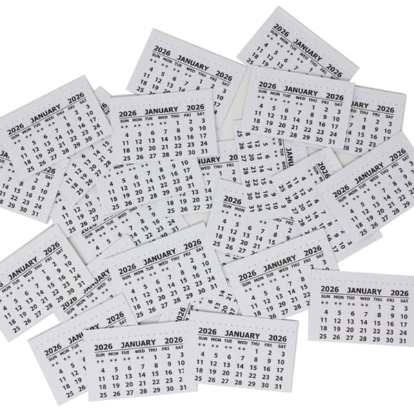 2026 Calendar Tabs Tear Off Pads x 10 - Christmas Crafts