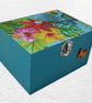 Tropical: Decorated Wooden Trinket Keepsake Box 16cm - Image 3