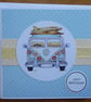 Mini Retro Flower Power Camper Van Birthday Card - Image 7