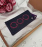 Glasses case, denim, pink circles and purple lining.  - Image 10