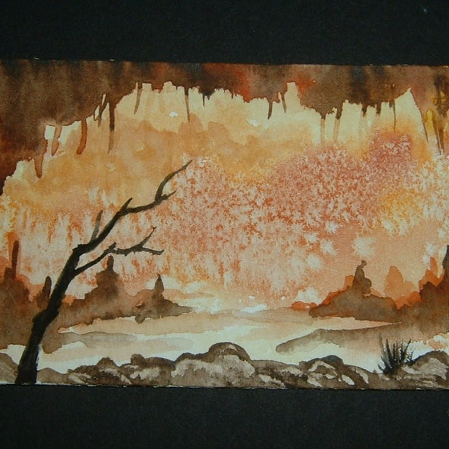 Art painting aceo original paintings fantasy landscape ref 160