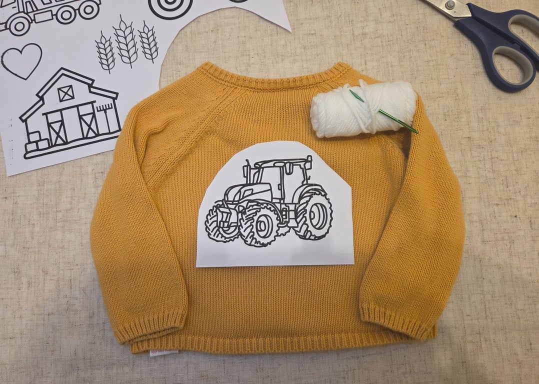 TRACTORS - Stick and stitch embroidery templates