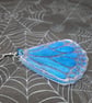 Blue Morpho Butterfly Wing Earrings: Resin Dangle, 925 Silver - Image 10