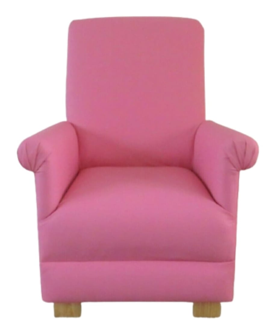 Girls Pink Chair Kids Faux Leather Cerise Armchair Children's Seat Small Nursery