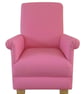 Girls Pink Chair Kids Faux Leather Cerise Armchair Children's Seat Small Nursery - Image 1