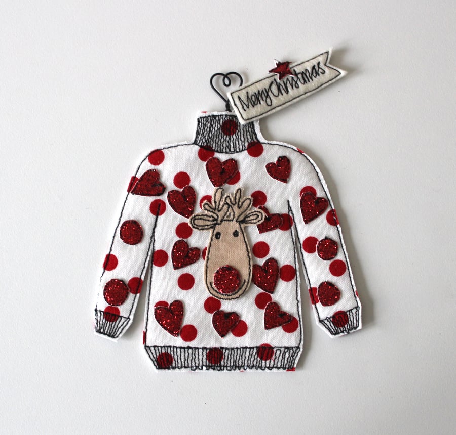 'Merry Christmas' Christmas Jumper - Hanging Decoration