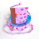 Padded Notebook & Cover with Pink Cupcakes & Totebag