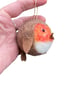 Needle felted robin bauble, hanging decoration - Image 2